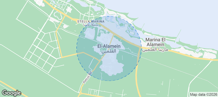 Al ‘Alamayn Airbnb map